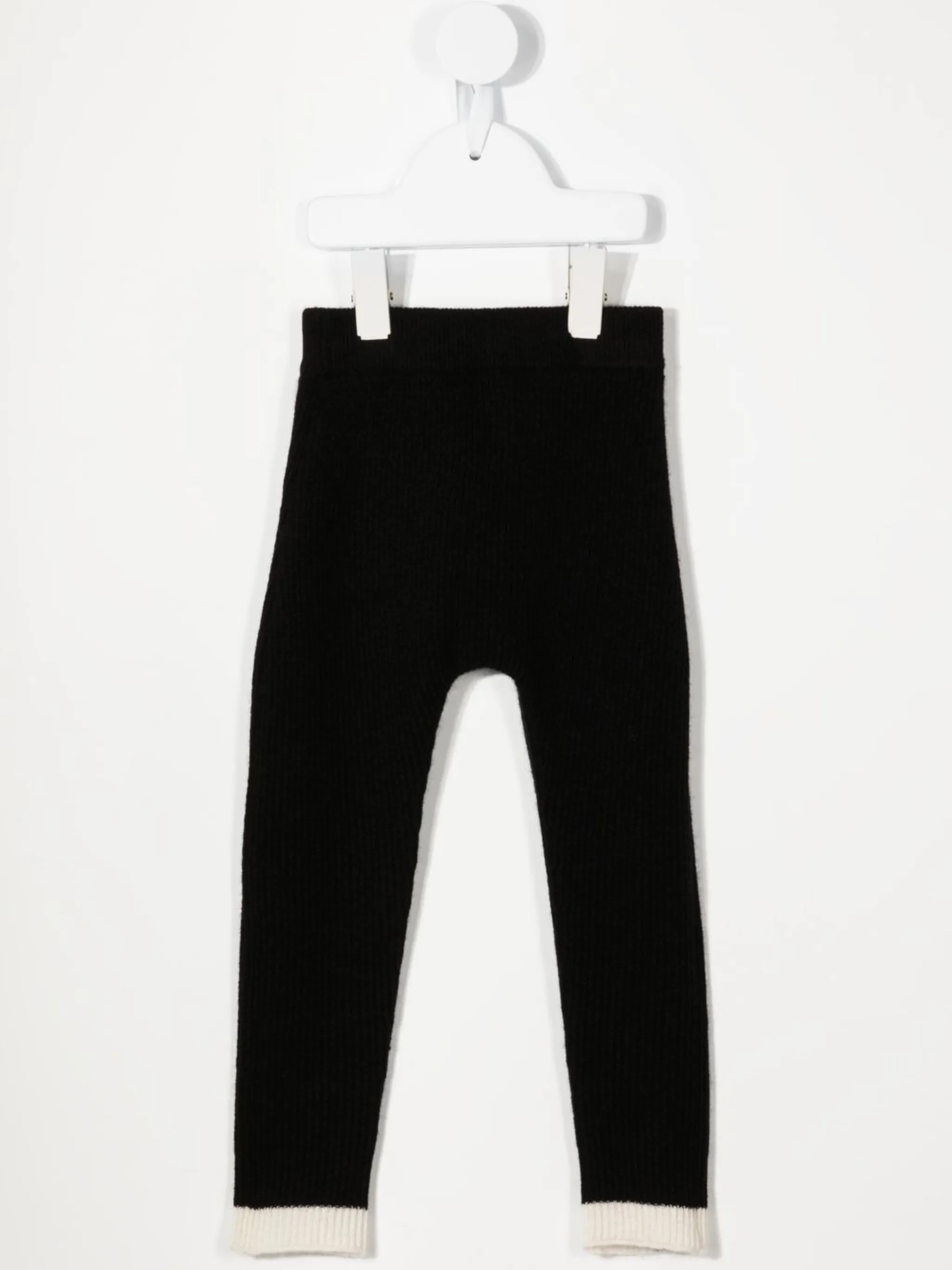 Кашемировые легинсы с контрастной отделкой Cashmere In Love Kids, черный — фото 2