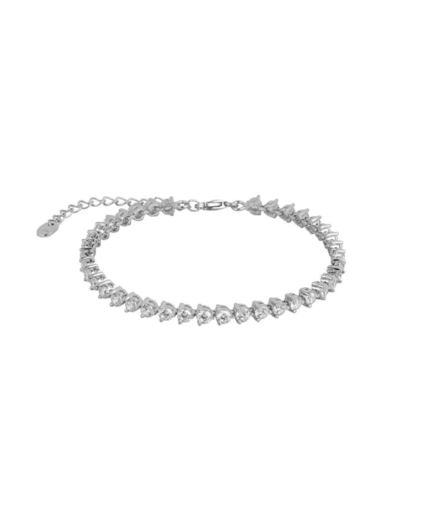 

Теннисный браслет из стерлингового серебра с круглыми зубцами Spero London, silver