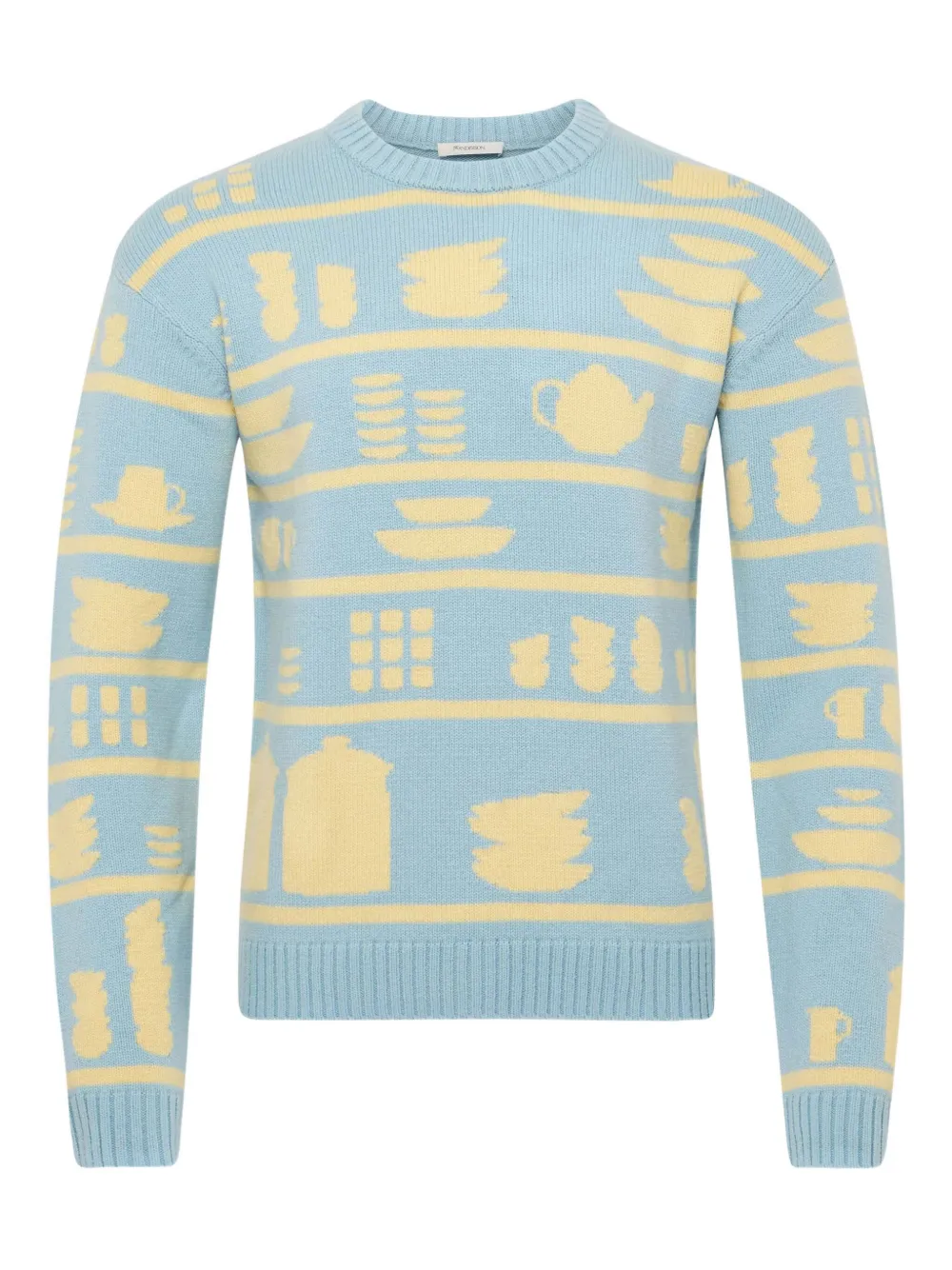 

Узорчатый свитер с круглым вырезом JW ANDERSON, синий