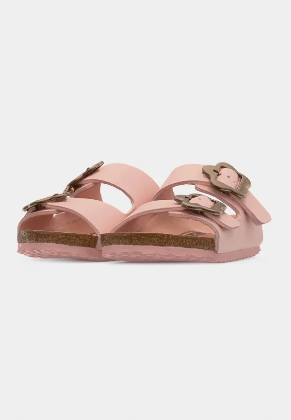 Детские узкие сандалии arizona с цветочной пряжкой Birkenstock, Light Rose — фото 3