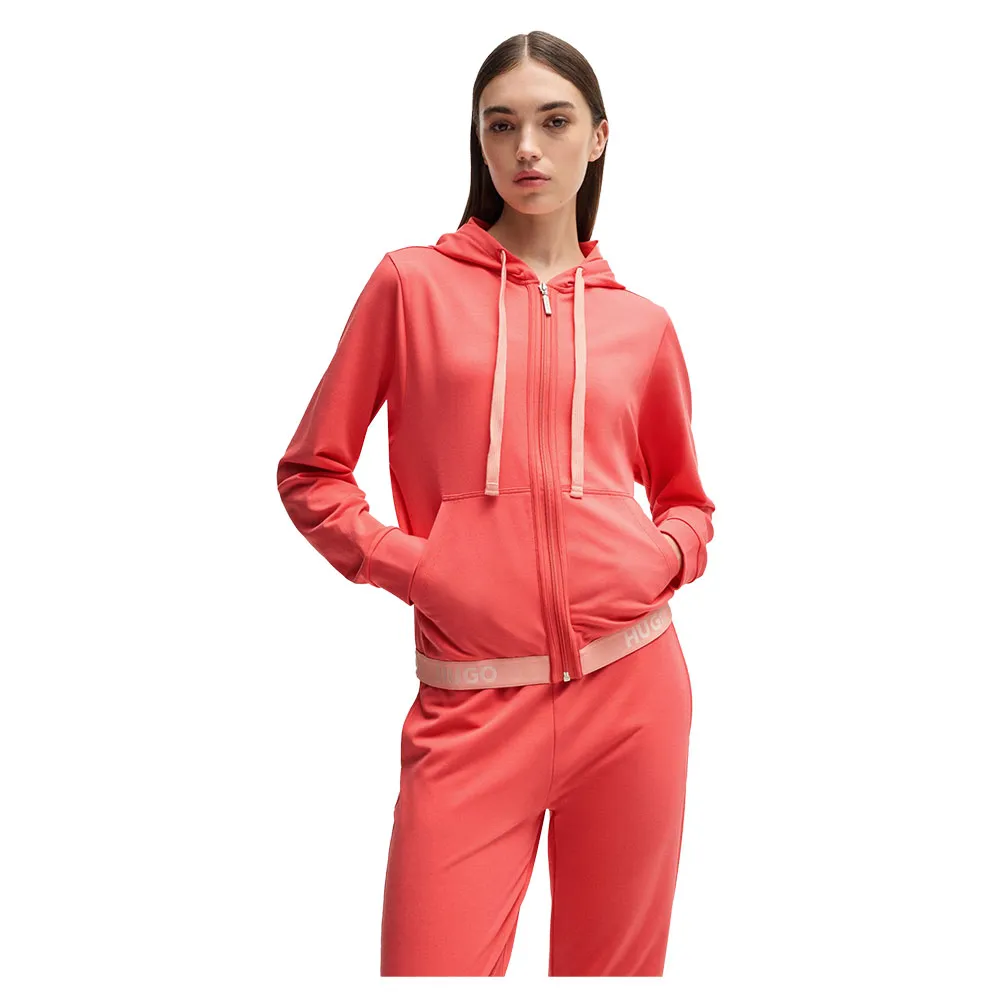 

Толстовка HUGO Logo 10262204 full zip, красный