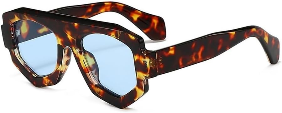 

Модные солнцезащитные очки неправильной квадратной формы для женщин, защита от ультрафиолета UV400, ретро, ​​сине-фиолетовые, мужские солнцезащитные очки SKFGNX, Leopard Blue