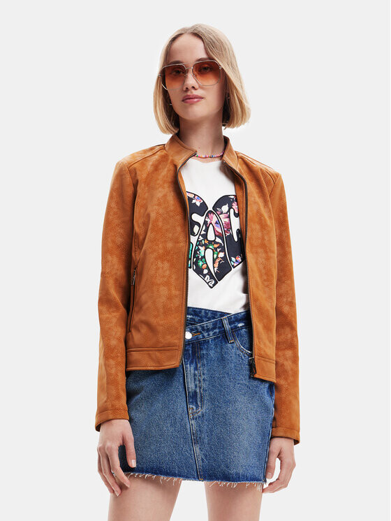 

Куртка из искусственной кожи, стандартного кроя Desigual, коричневый