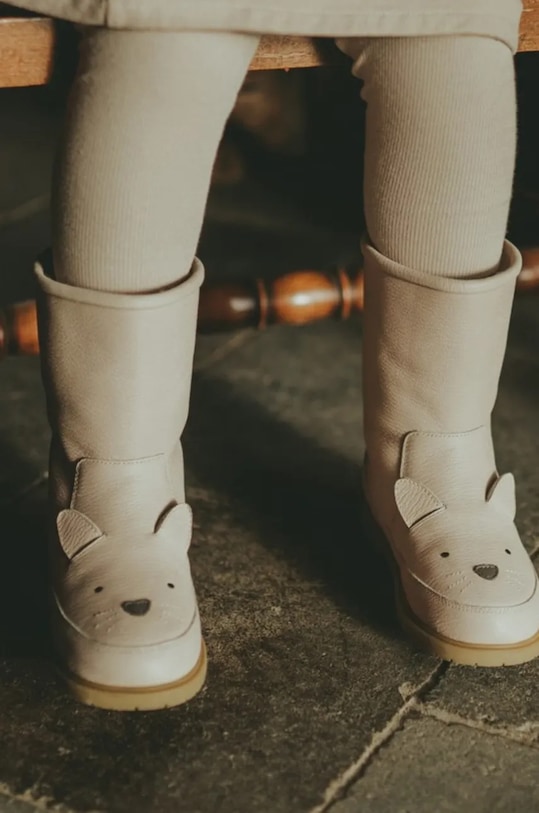 

Зимние кожаные детские сапоги Wadudu Classic Boots Cat Donsje, розовый