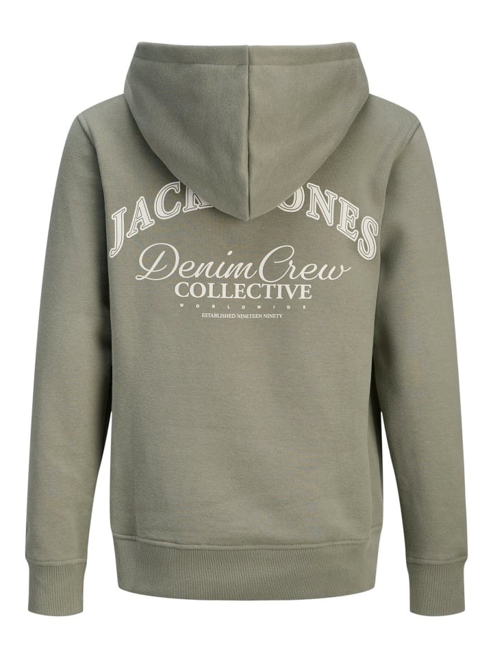 JACK & JONES Junior Худи JJEBRANDES BACKP RELAXED SWEAT в цвете ветивер — фото 2