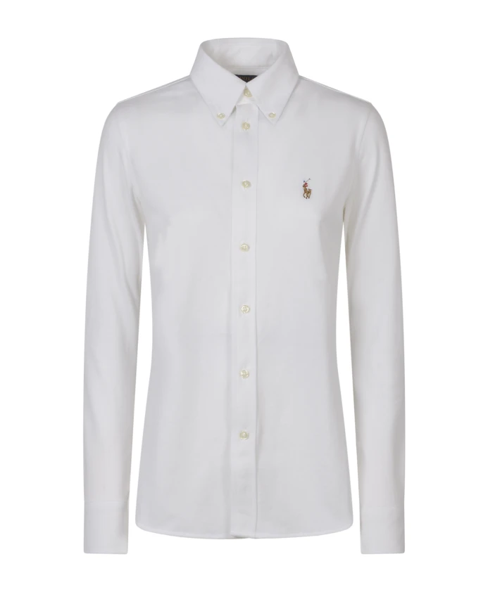 

Трикотажная рубашка с длинным рукавом Polo Ralph Lauren, белый