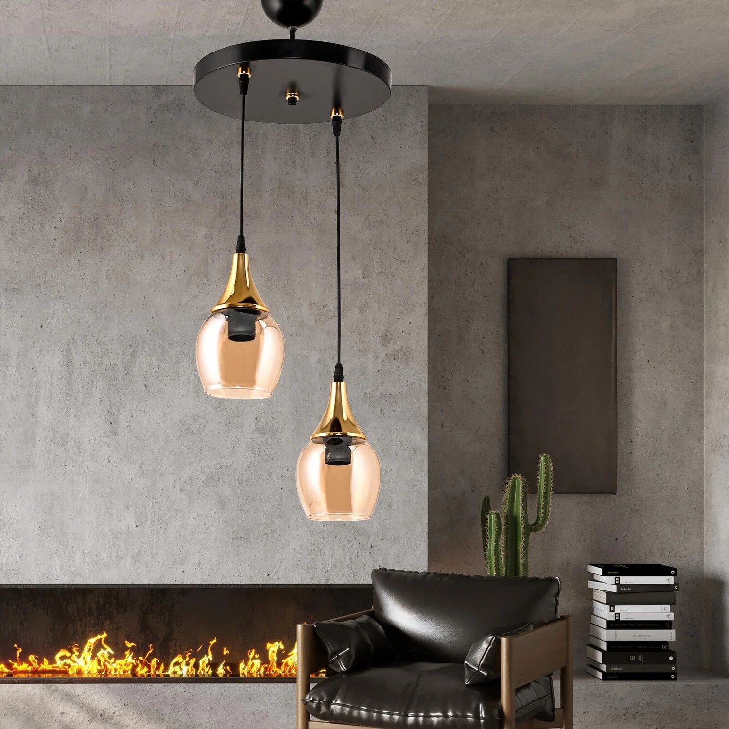 

Люстра Safir Light Embudo Honey Glass, 2 предмета - черный