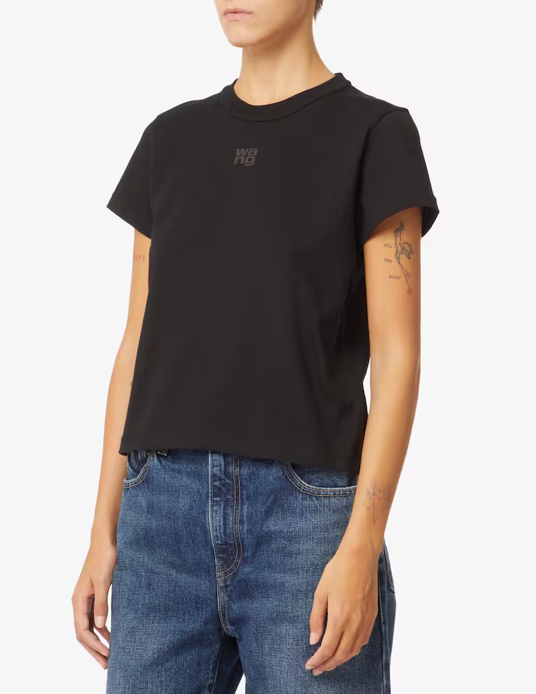 

Футболка с логотипом Fit Essential - Черная Alexander Wang, черный