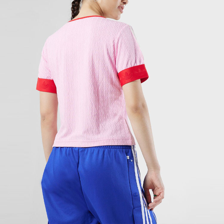 Футболка 70-х годов женская розовая Adidas Originals — фото 4