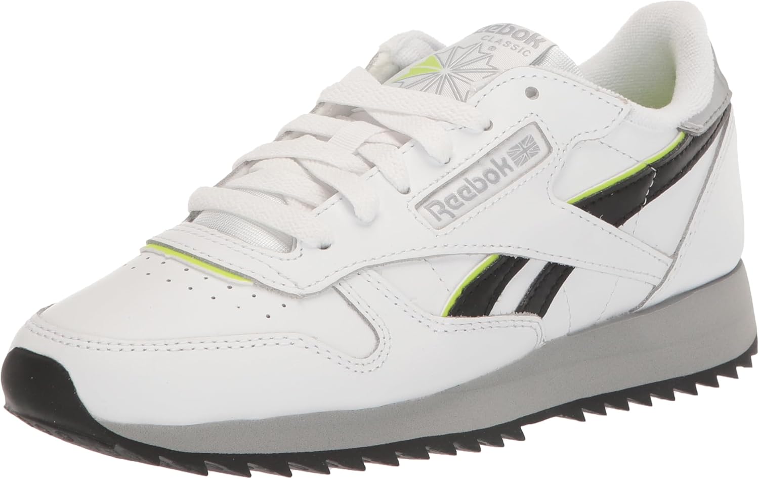 

Кроссовки Reebok Classic Leather Ripple для взрослых, унисекс, белый/черный/серый