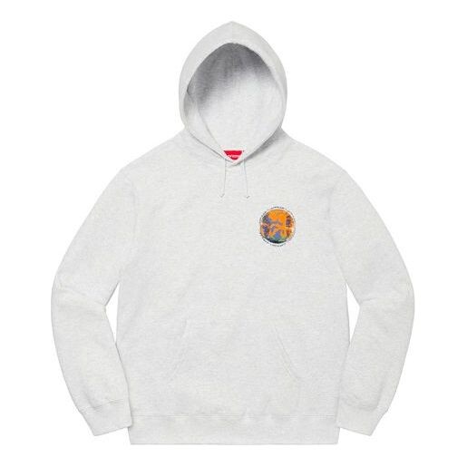 

Толстовка embryo hooded sweatshirt 'grey orange' Supreme, серый
