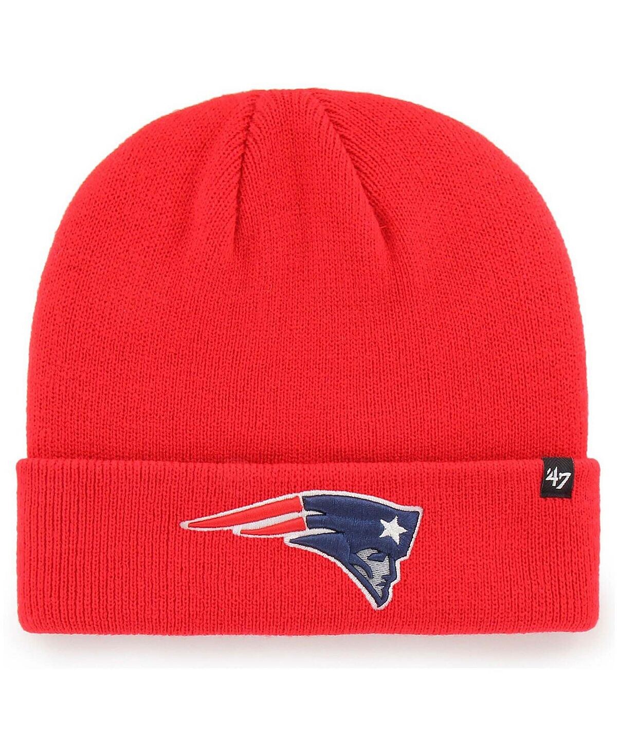 

Мужская красная базовая вязаная шапка New England Patriots с манжетами '47 Brand