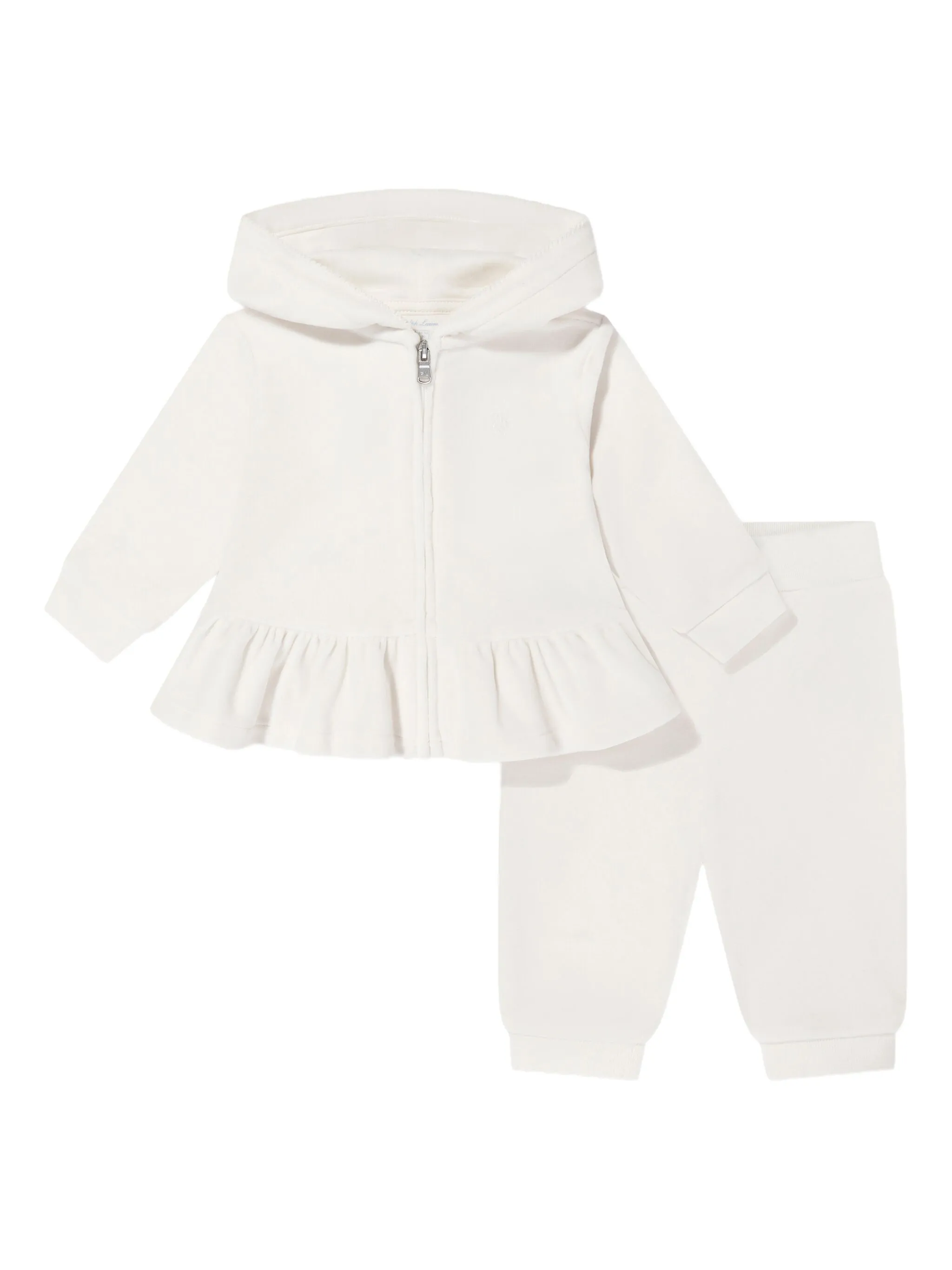 

Спортивный костюм с оборками Polo Ralph Lauren Kids, белый