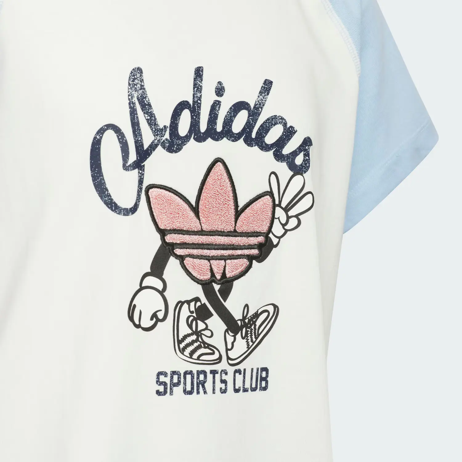 Adidas Originals Футболка White/Pink Blue для детей 3-7 лет — фото 4