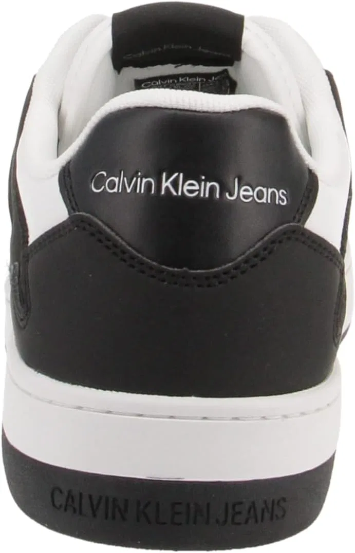 Мужские кроссовки Calvin Klein Basket Cupsole Low Lth ML Fad Trainers, белый/черный — фото 4