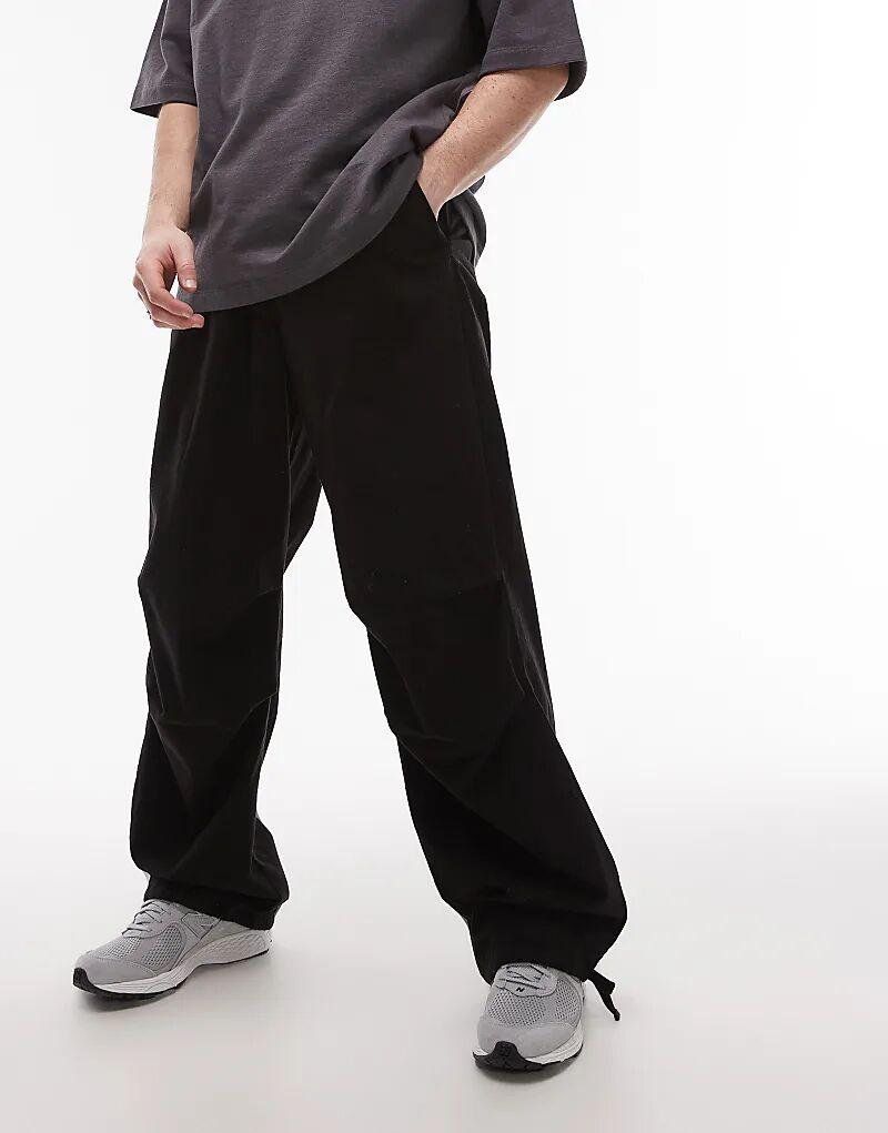 

Брюки Topman из твила с потертостями черного цвета