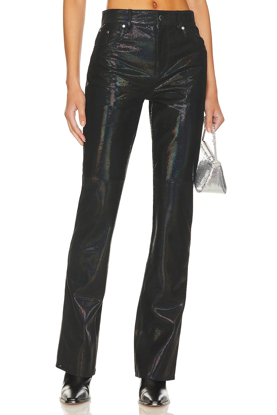 

Брюки NBD Raquel Leather, цвет multi holographic