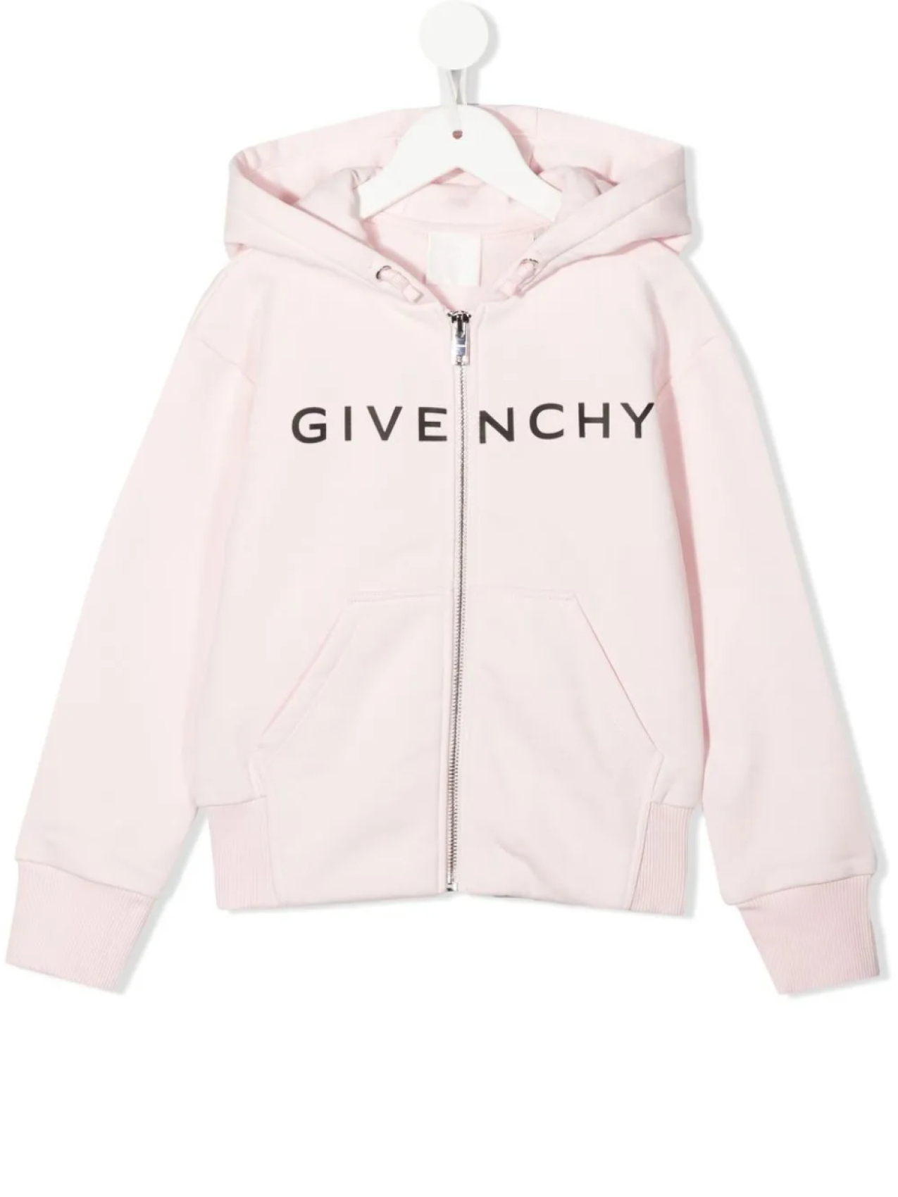 

Givenchy Kids худи на молнии с логотипом, розовый