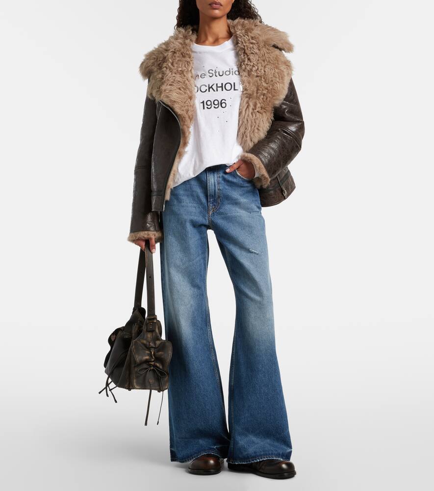 Джинсы с высокой талией и широкими штанинами Acne Studios, Mid Blue — фото 2