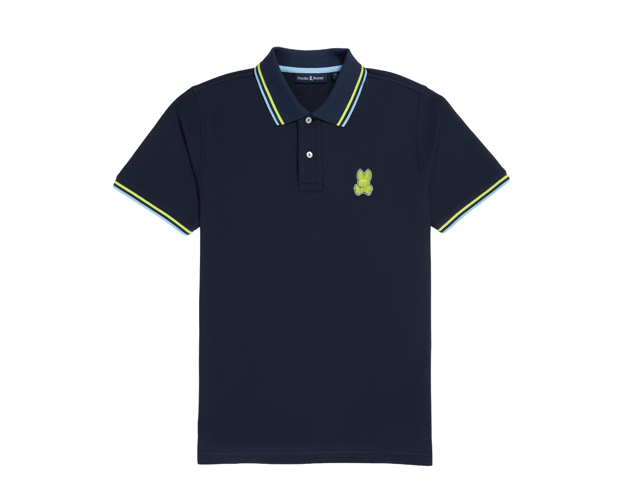 

Мужская модная рубашка-поло Psycho Bunny Navy Banks Pique B6K600X1PC-NVY