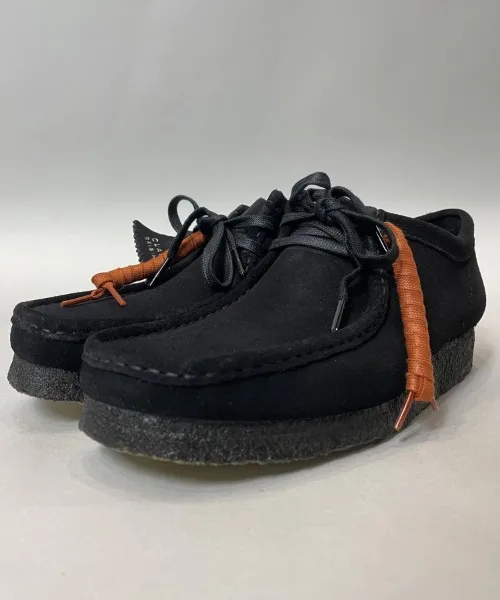 Мужские замшевые мокасины Clarks Wallabee чёрные