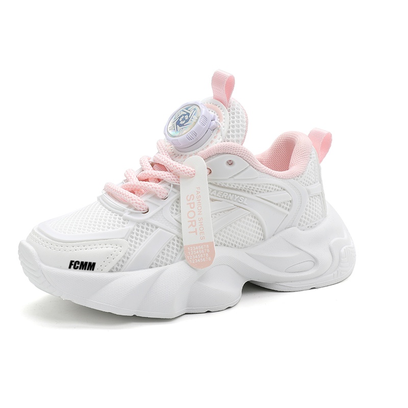 

Нескользящие и дышащие низкие детские кроссовки для повседневной носки FCMM, розовый