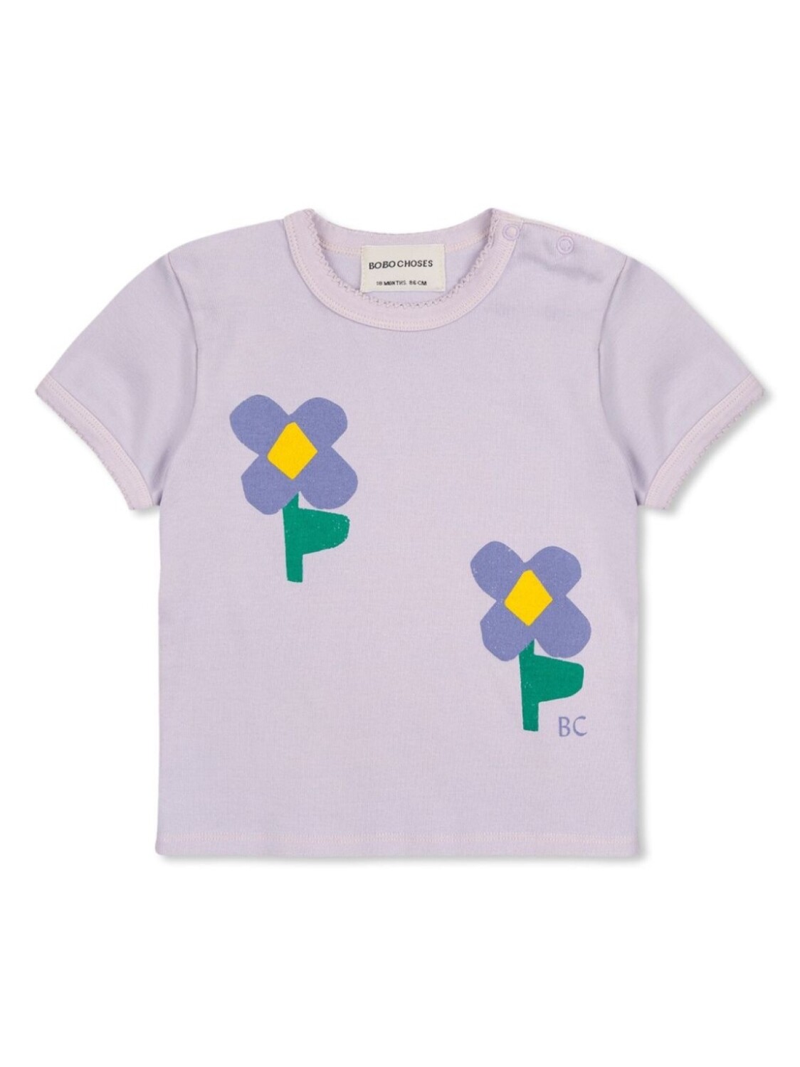 

Bobo Choses футболка с изображением цветка анютиных глазок, фиолетовый