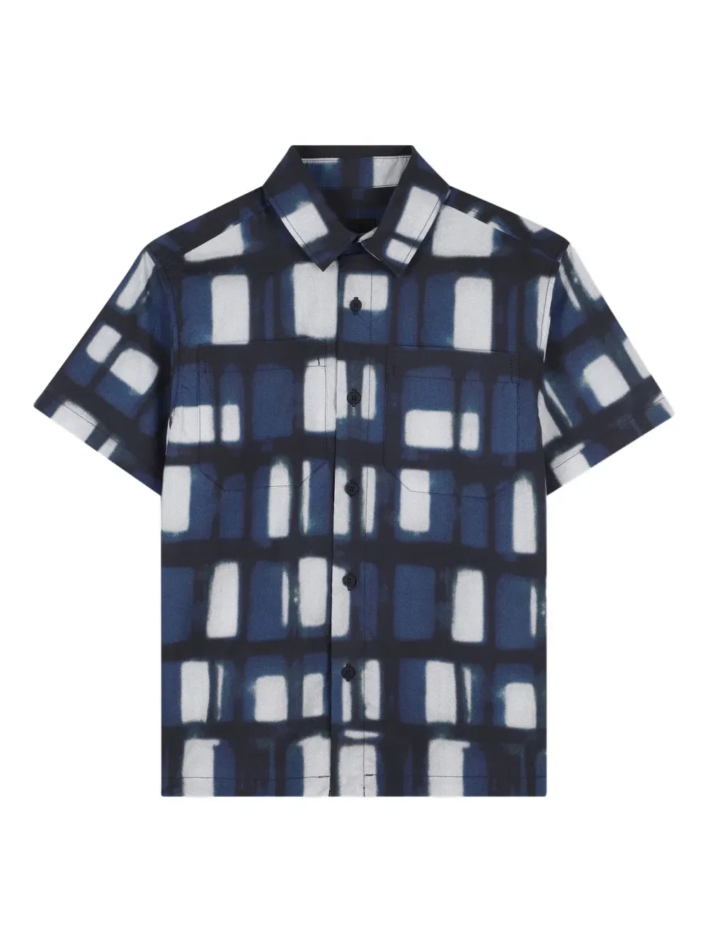 Рубашка с короткими рукавами и узором Givenchy Kids, синий