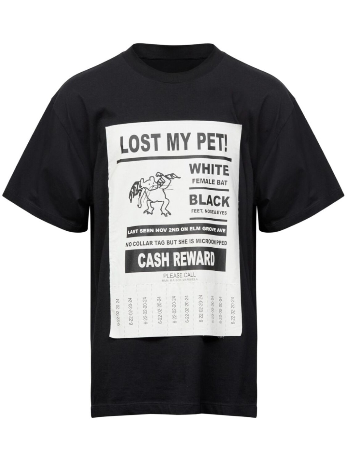 

MM6 Maison Margiela футболка Lost My Pet, черный