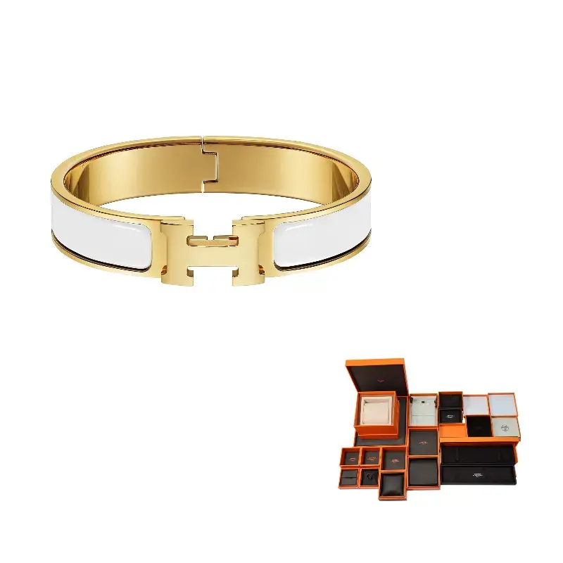 

Браслет 20th century narrow enamel clic h bracelet pm costume HERMES