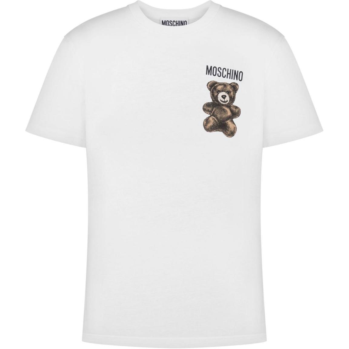 

Футболка с принтом плюшевого мишки MOSCHINO, белая