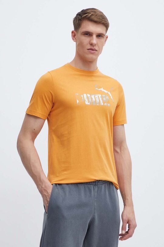 

Хлопковая футболка Puma, оранжевый