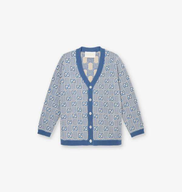 

Кардиган из хлопка с V-образным вырезом Gg-Monogram 12-36 месяцев Gucci, мультиколор