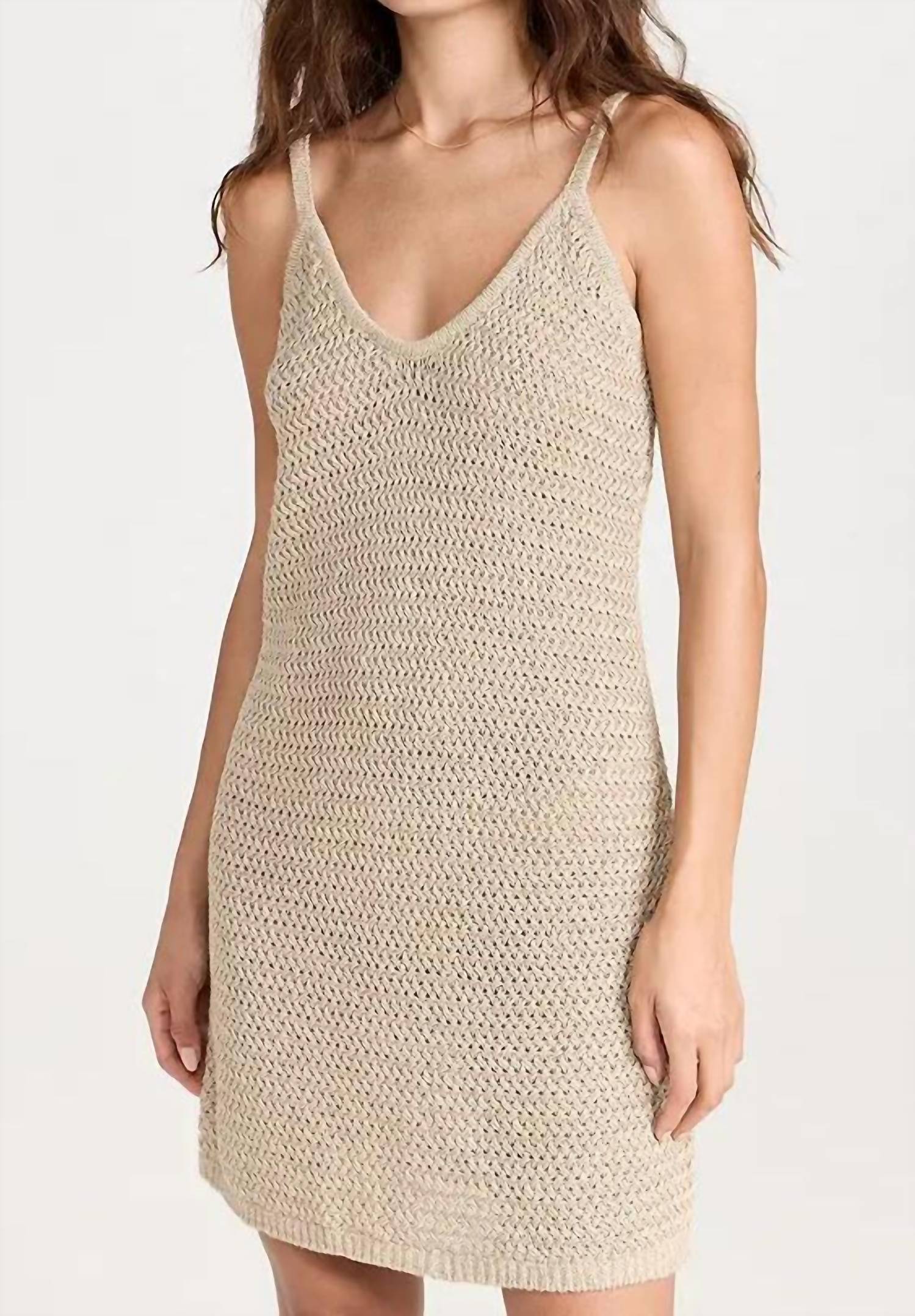 

Платье из льна и трикотажа Everywhere из рафии Enza Costa, цвет raffia
