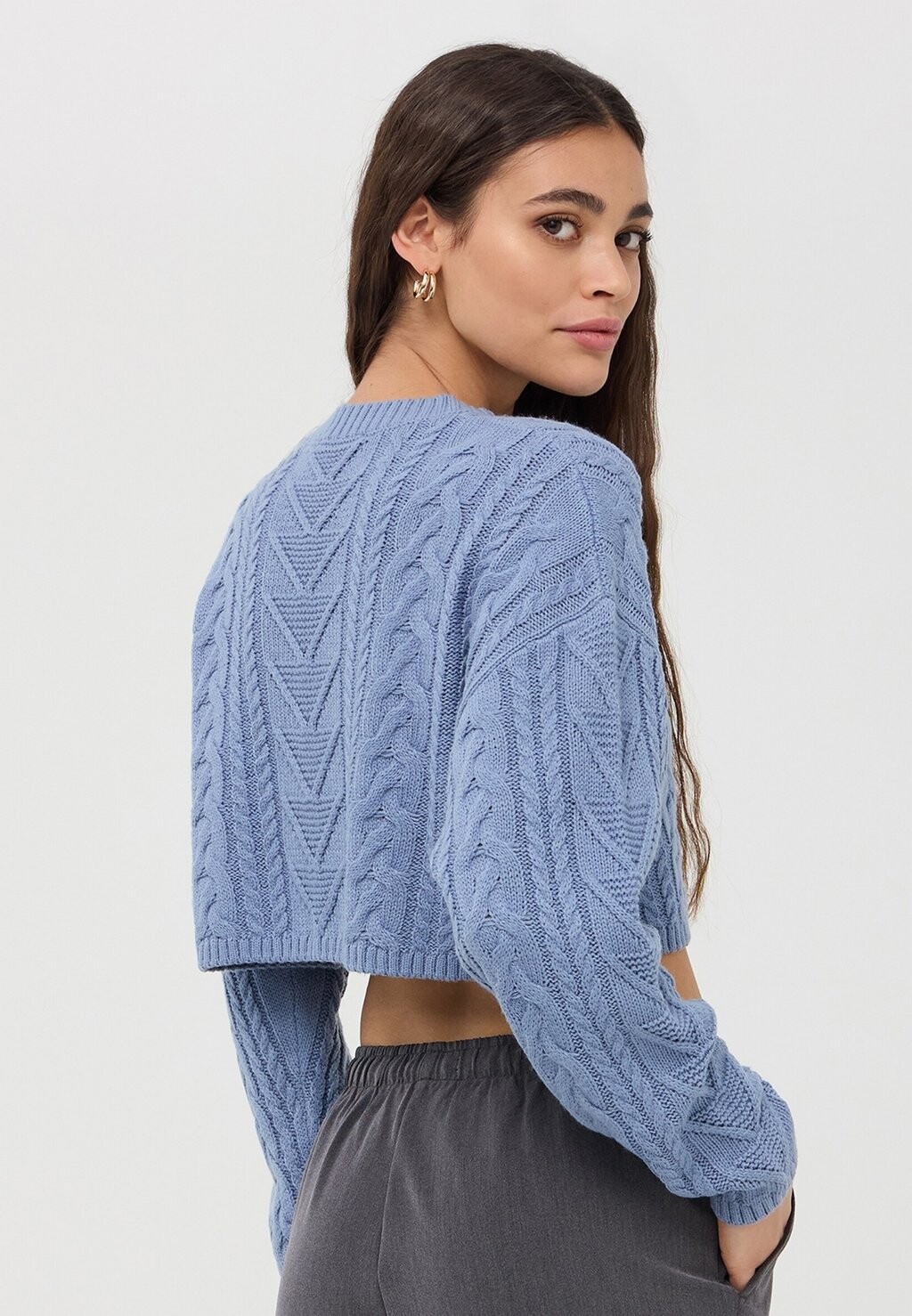 

Свитер CROP INTRECCIATA Terranova, синий