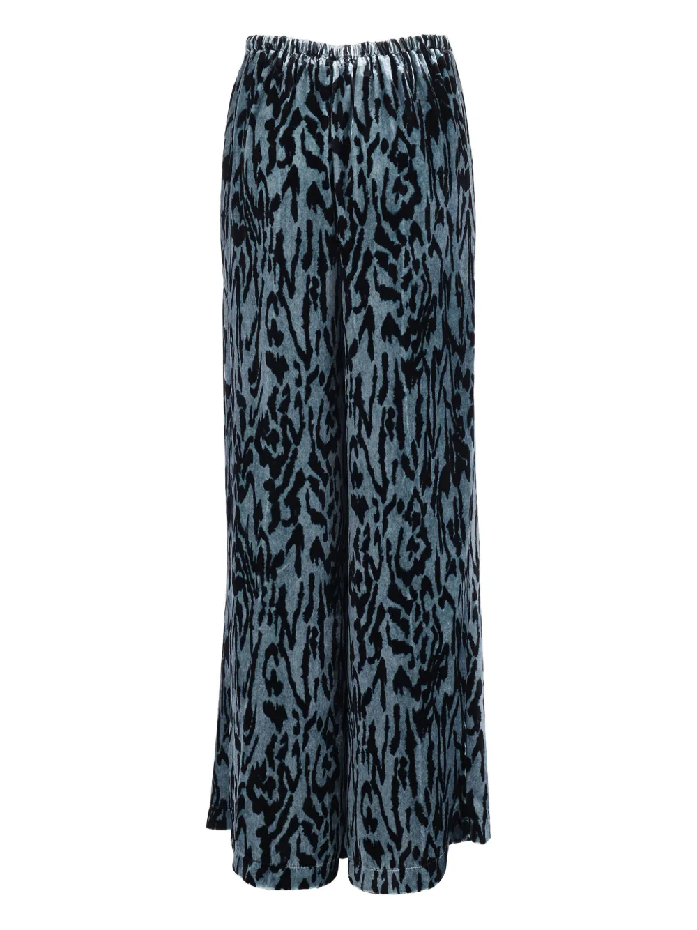 

Брюки из бархата с принтом Forte Forte, синий