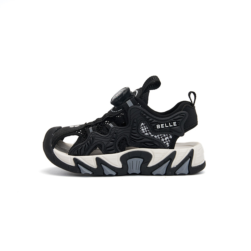 

Детские сандалии с низким верхом, нескользящие и дышащие BELLE, черный