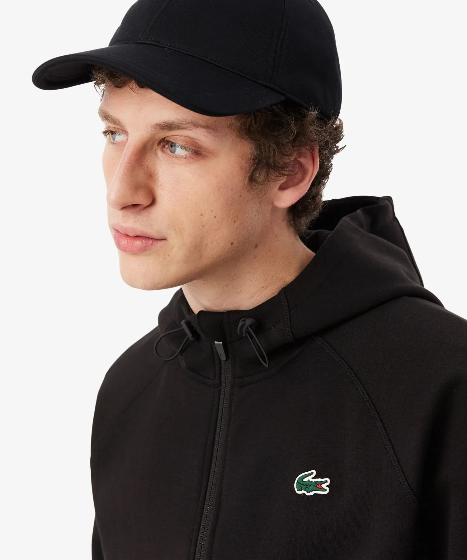 Двусторонняя толстовка на молнии LACOSTE, Black — фото 2