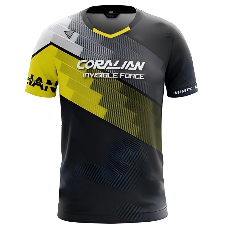 

CORALIAN Женская черная футболка для бадминтона