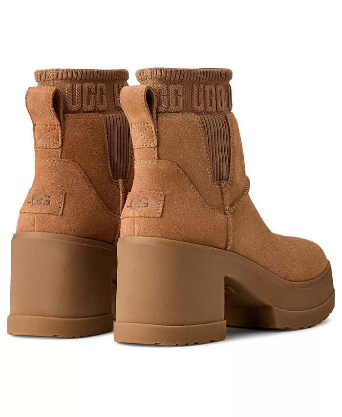 Женские ботинки Chelsea Moxy на квадратном каблуке Ugg, коричневый — фото 3