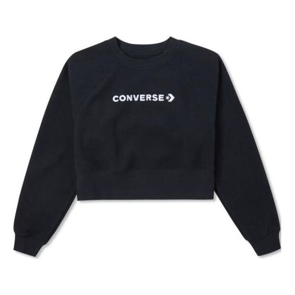 

Свитер strip wordmark crew 'black' Converse, черный