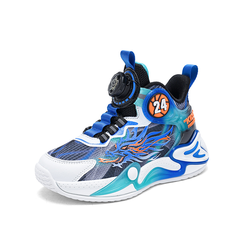 

Противоскользящие, легкие, амортизирующие детские баскетбольные кроссовки FIRS Kids, белый/синий