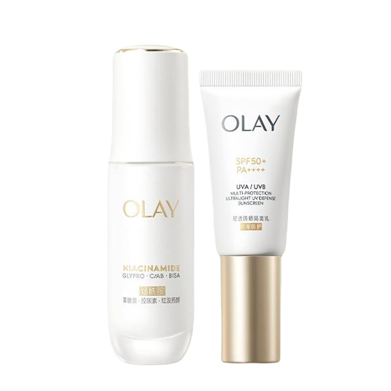 

Olay Набор для ухода за кожей с увлажняющим солнцезащитным зонтиком dewy white bottle white