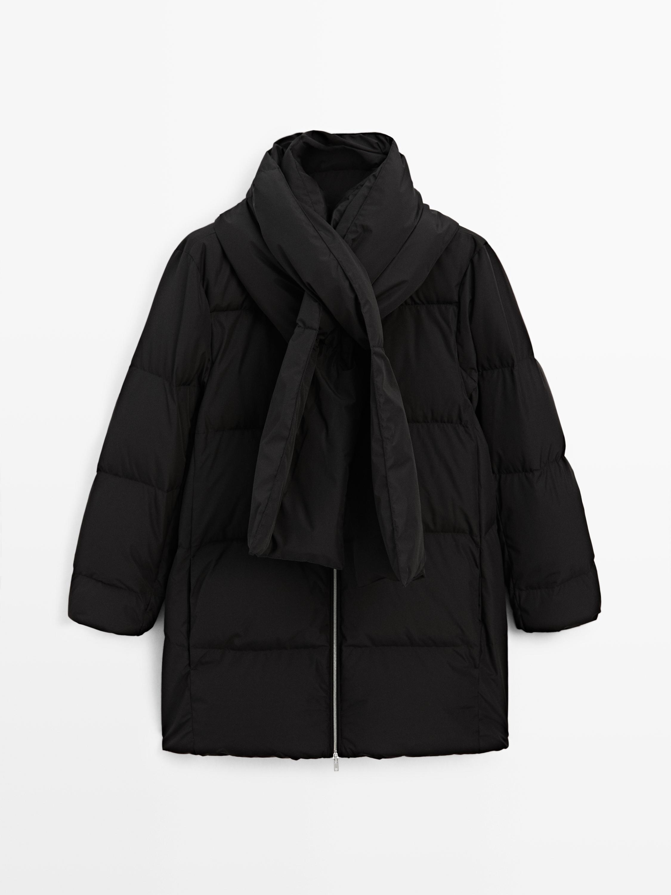 Водоотталкивающая стеганая куртка Massimo Dutti, black — фото 2