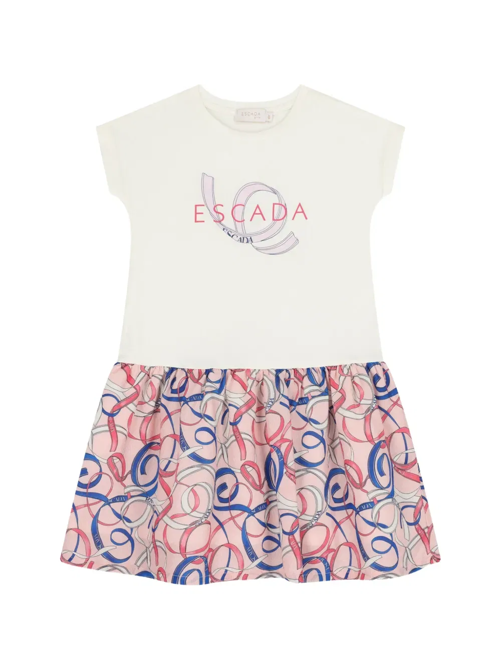 Платье с узором Escada Kids, нейтральный