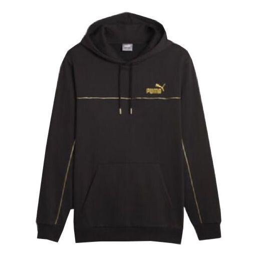 

Толстовка luxe crew embroidered logo sports hoodie 'black' Puma, черный