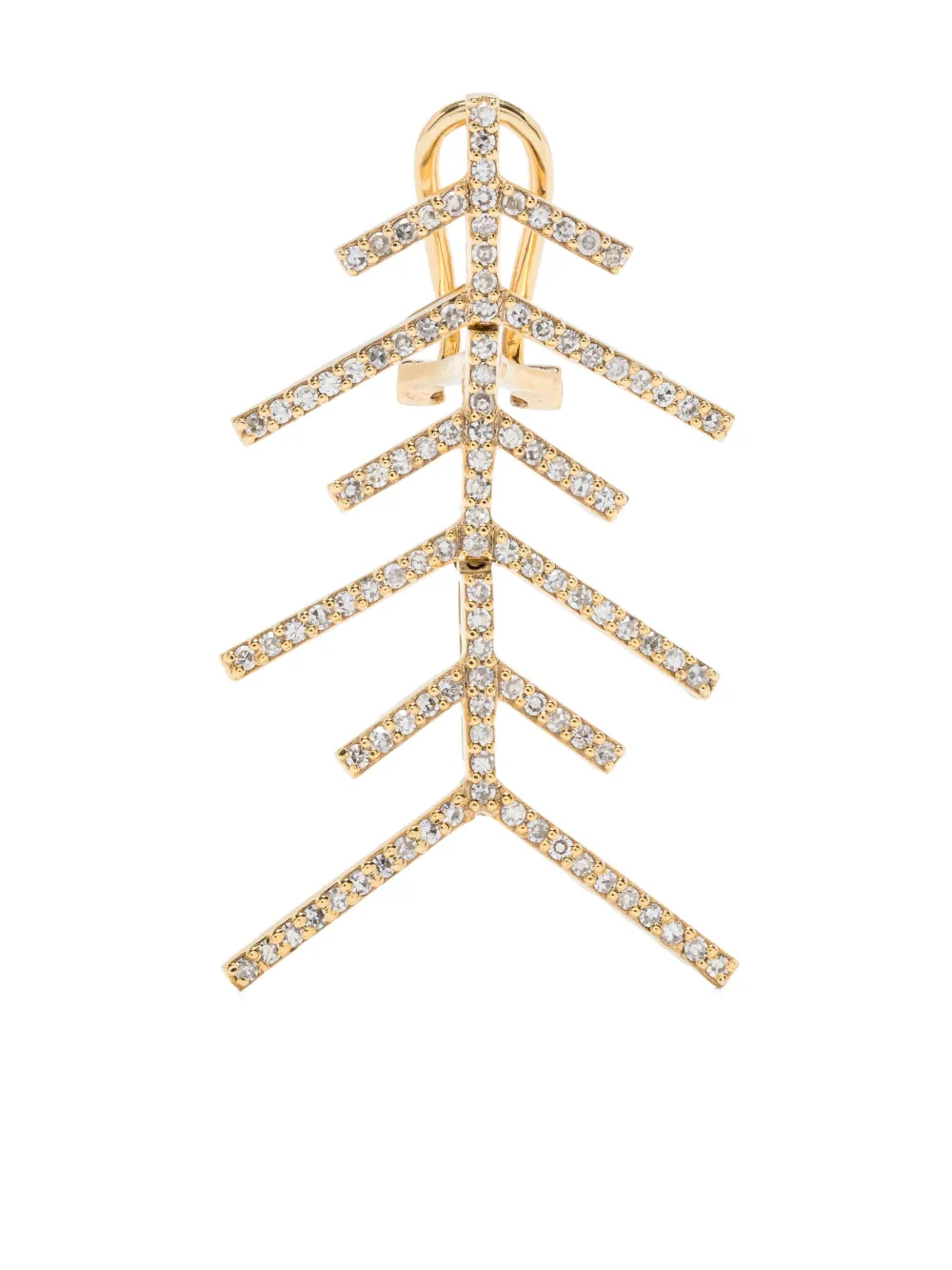 

Серьга Wishbone из желтого золота Kamushki, золотой