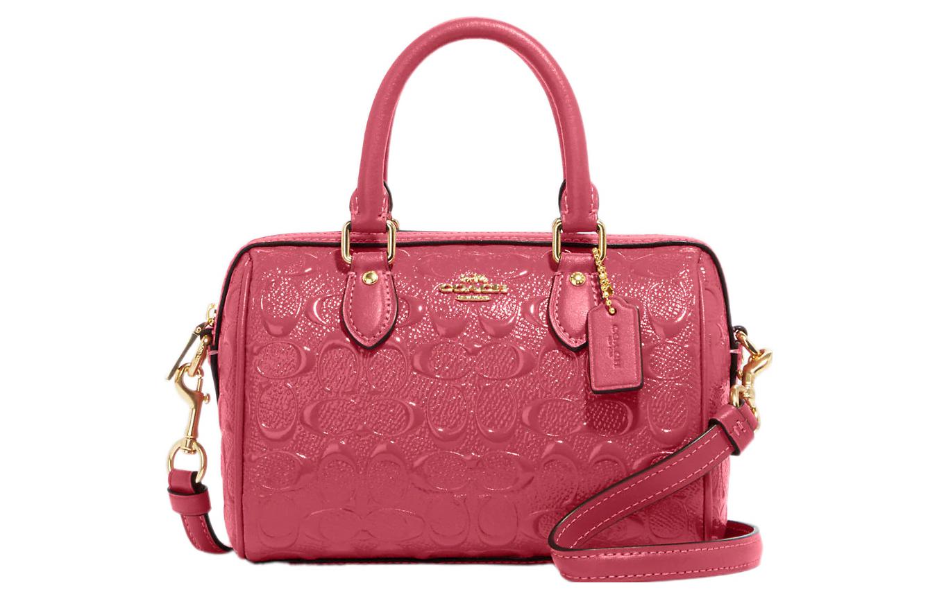 

COACH Кожаная сумка через плечо мини женская розовая