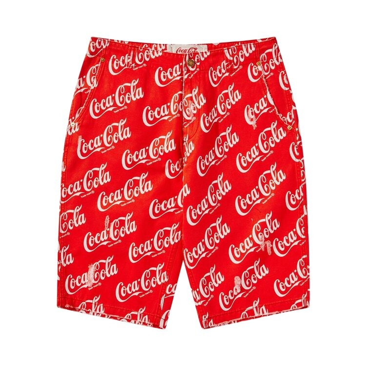 

Шорты ERL Printed Canvas Shorts, красный