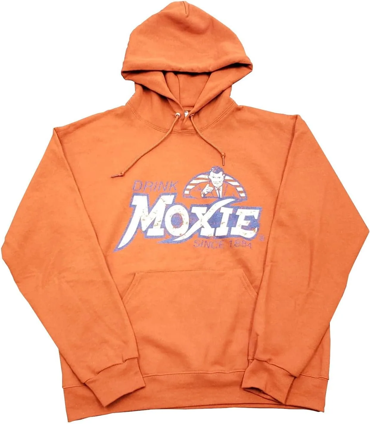 

Толстовка Moxie с капюшоном - винтажный свитшот в стиле дистресс - Texas Orange